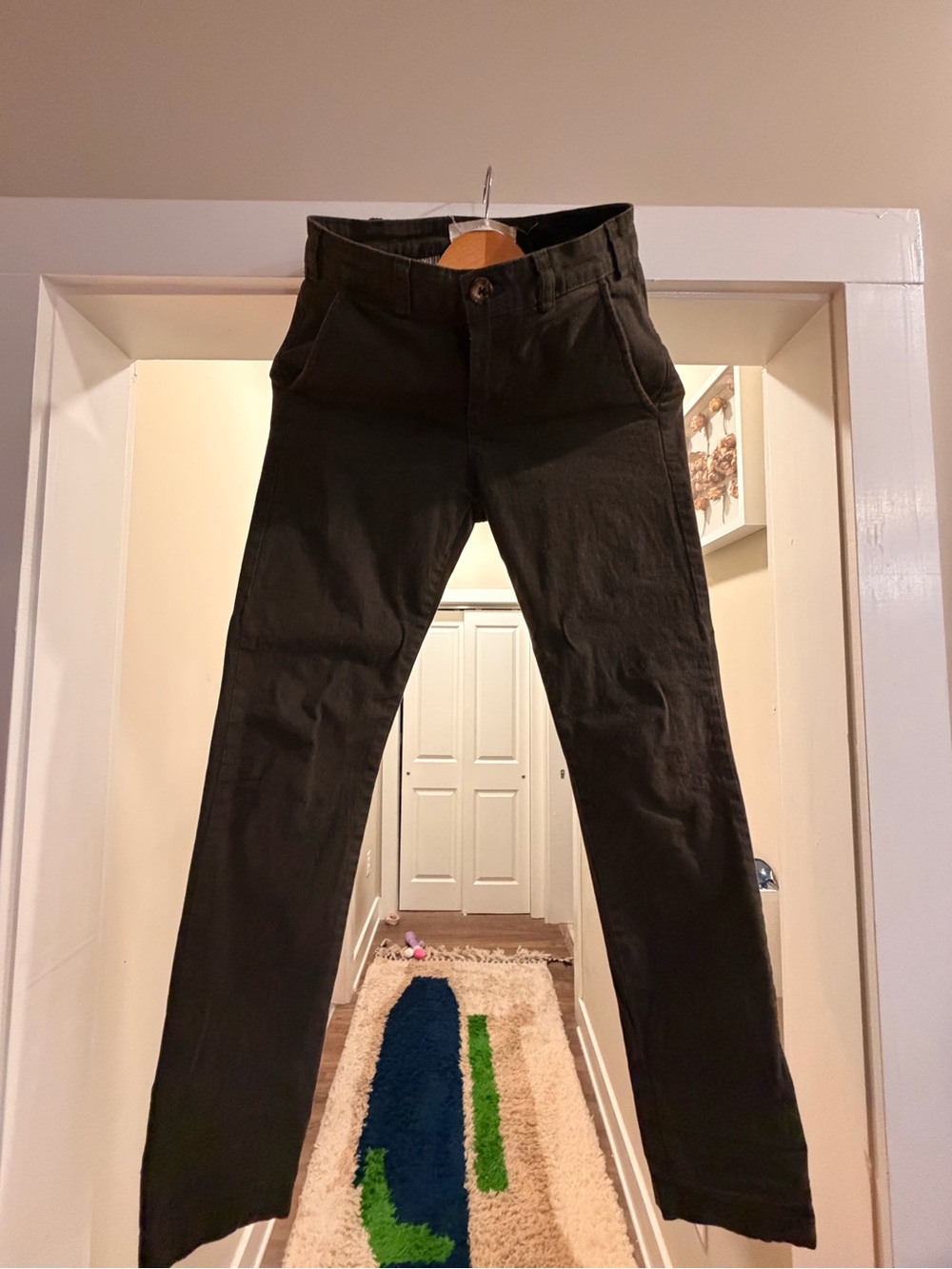 Men's Classic Straight Fit Pants - Dark Olive